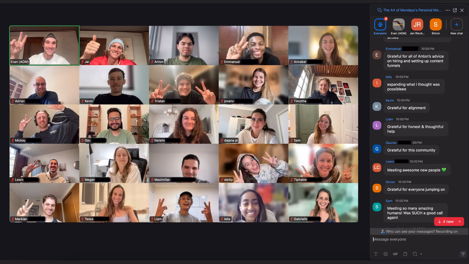 Founder Family community on a live Campfire Chat